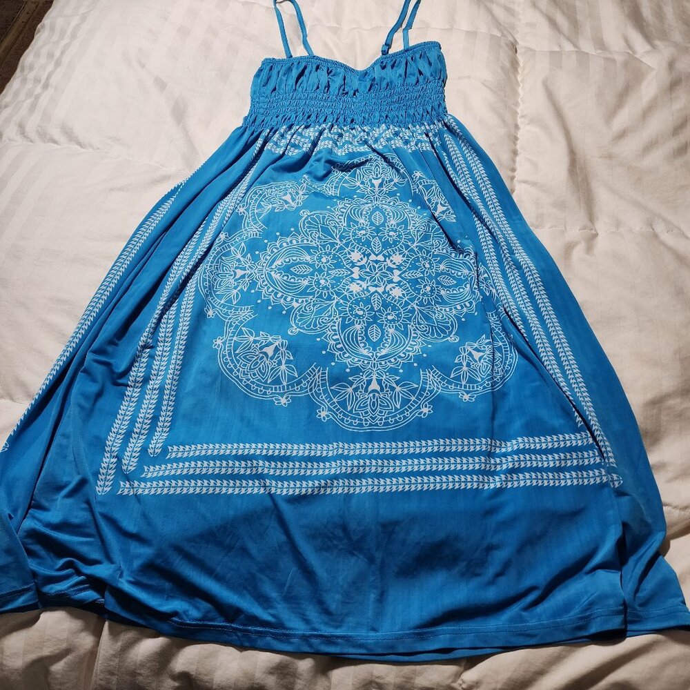 5th & Love Blue and White Summer Strappy Dress